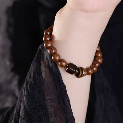 Buddha Stones Phoebe Zhennan Wood Spirituality Bracelet Bracelet BS 2