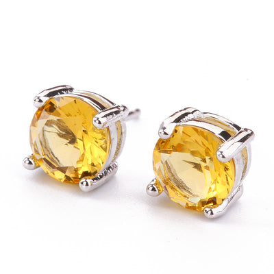 Buddha Stones Natural Various Gemstone Amethyst Love Earrings Earring BS Citrine