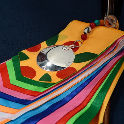 Buddha Stones Tibetan Eight Auspicious Symbols Lucky Arrow Home Decoration Prayer Flag TIBETAN PRAYER FLAGS buddhastoneshop 8