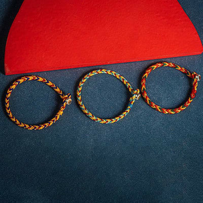 Buddha Stones "May you be safe and sound all year round" Lucky Multicolored Bracelet Bracelet BS 2