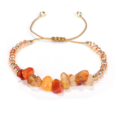 Buddha Stones Amethyst Purify Knit Bracelet Bracelet BS Citrine