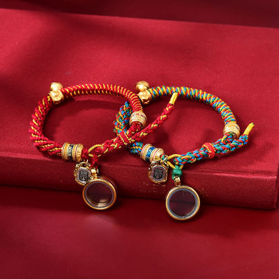 Foviel Tibetische Om Mani Padme Hum Geschnitzte Zakiram Göttin des Reichtums Charm Amulett Armband