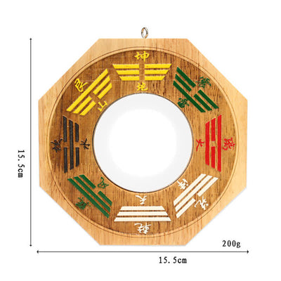 Buddha Stones Feng Shui Bagua Map Peach Wood Balance Energy Map Mirror Bagua Map BS 8