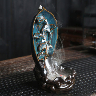 Buddha Stones Waterfall Incense Burner Backflow Incense Holder Incense Burner BS 3
