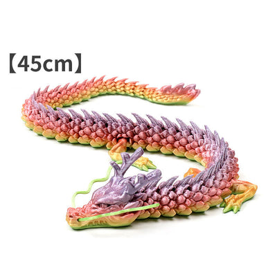 Buddha Stones Feng Shui Dragon Luminous 3D Printed Dragon Luck Success Home Decoration Decorations BS Rainbow Dragon 45cm