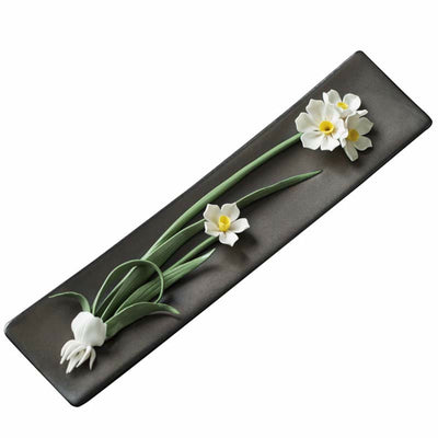 Buddha Stones Lotus Peony Rose Flower Ceramic Spiritual Incense Burner Incense Burner BS 9