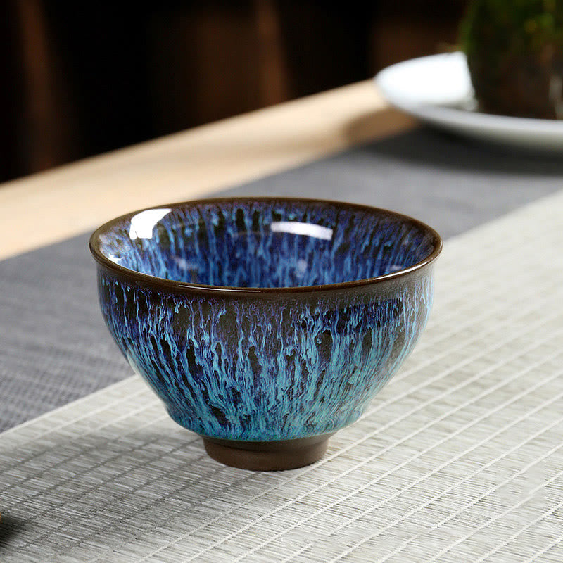 Buddha Stones Multicolor Ceramic Teacup Ocean Wave Tea Cups Cup BS 3