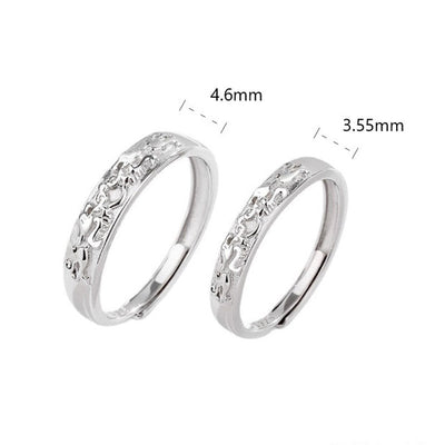Buddha Stones 925 Sterling Silver PiXiu Balance Adjustable Couple Ring Ring BS 8