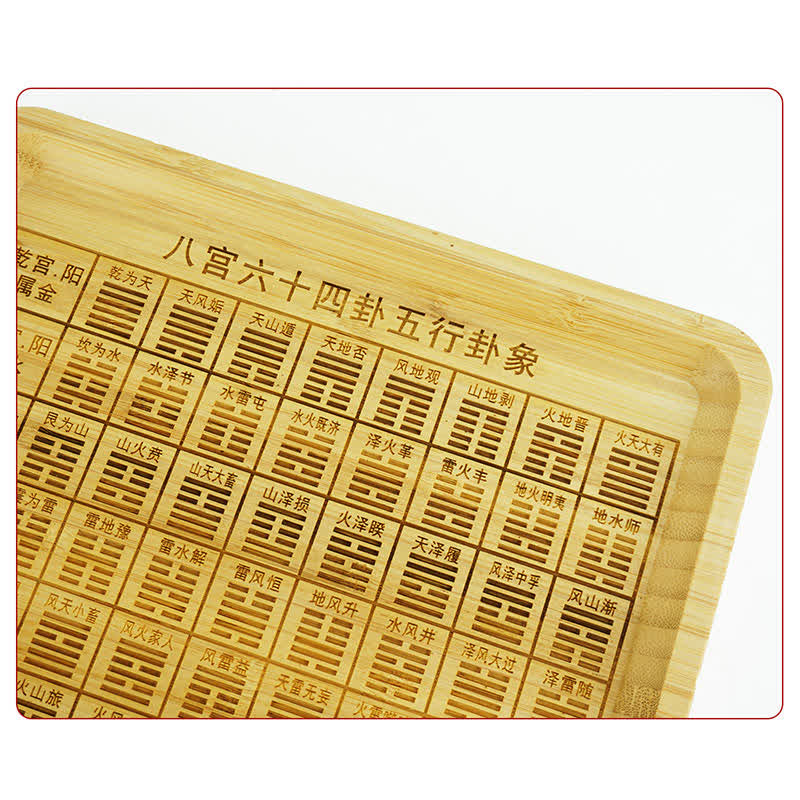 Buddha Stones Feng Shui Bamboo Bagua Map Harmony Energy Map Bagua Map BS 19