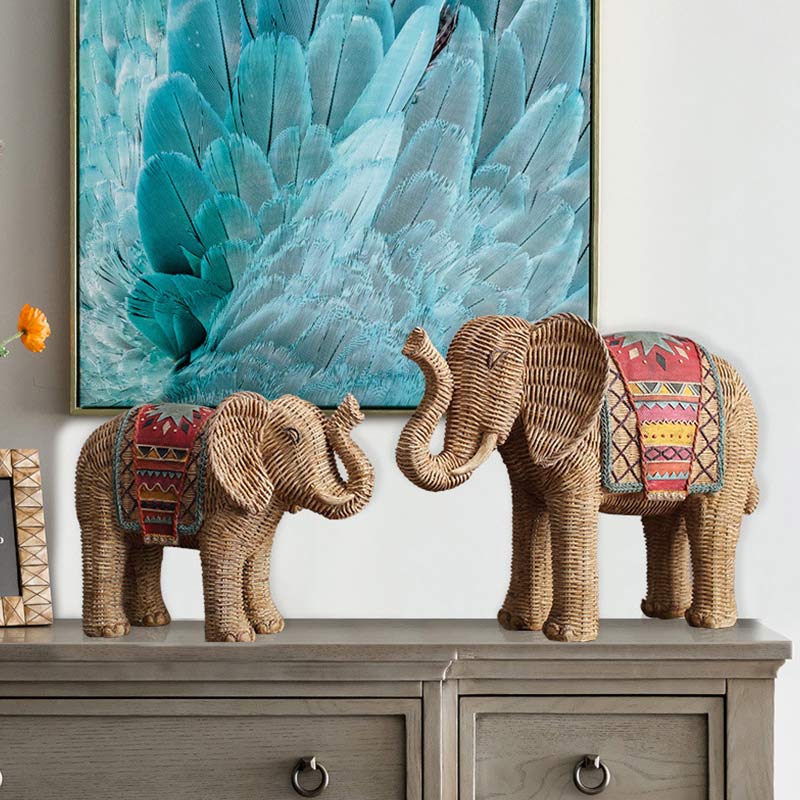 Buddha Stones Elephant Resin Wisdom Wealth Home Decoration Decorations BS 1