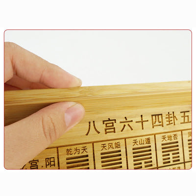 Buddha Stones Feng Shui Bamboo Bagua Map Harmony Energy Map Bagua Map BS 20