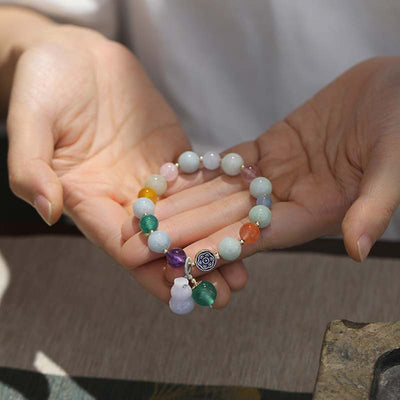 Buddha Stones Lucky Bracelet Gourd Jade Bracelet Bracelet BS 4