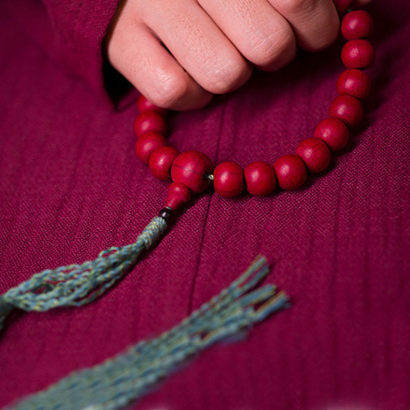 Buddha Stones Abelia Biflora Wood Warding Off Evil Spirits Wrist Mala Wrist Mala BS 6