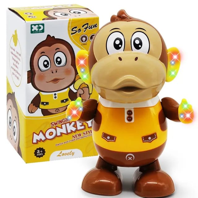 Fidtoy Singe Musical Balançoire - Danse, Chante, Lumières et Sons