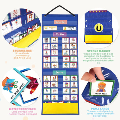132 Visual PECS Cards Weekly Behaviour Board for Autism & ADHD