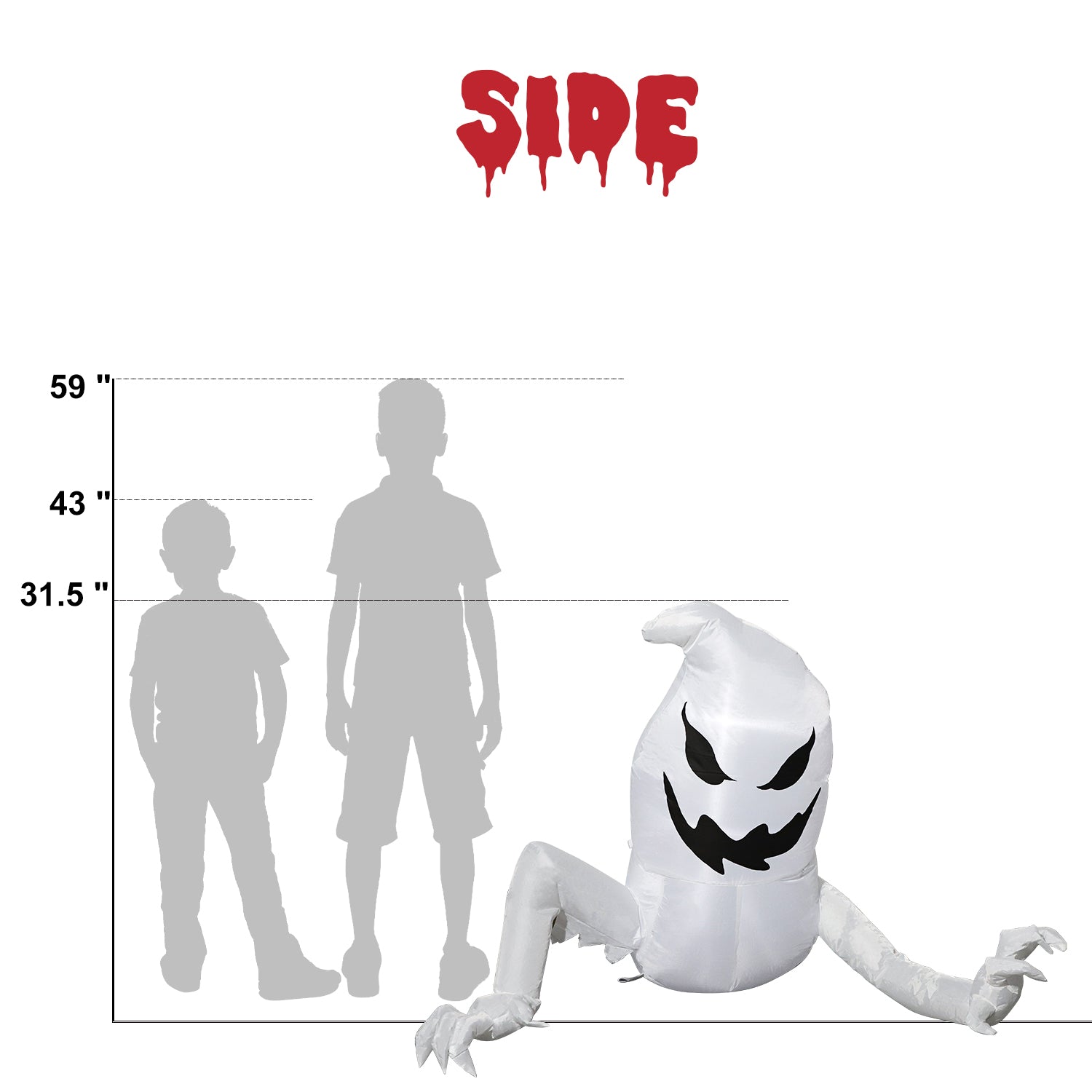 Fidtoy Halloween Inflatable Ghost Decoration for Yard Party Decor