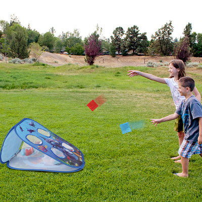 Juego Fidtoy Ocean Bean Bag Toss 2 en 1, juego para niños al aire libre