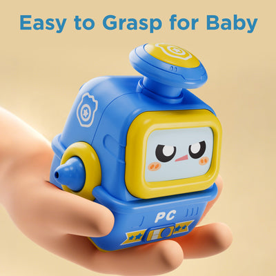 Fidtoy Press to Go Robot Car Toys for Toddlers 4pcs Set