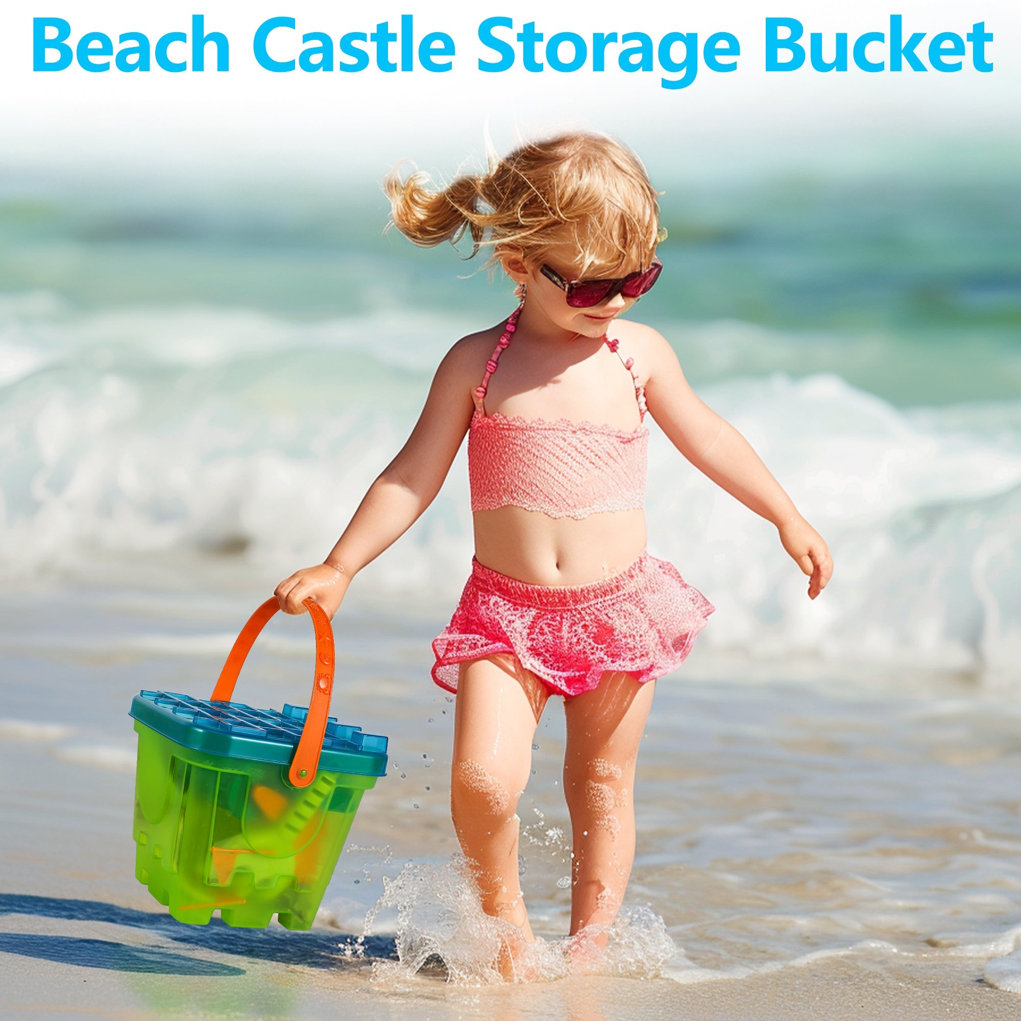 Fidtoy Knight Castle Beach Bucket Toy Set for Kids