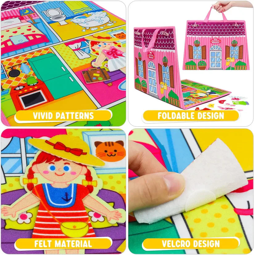 Tableau d'activités Montessori - Jouet d'habillage pour petites filles