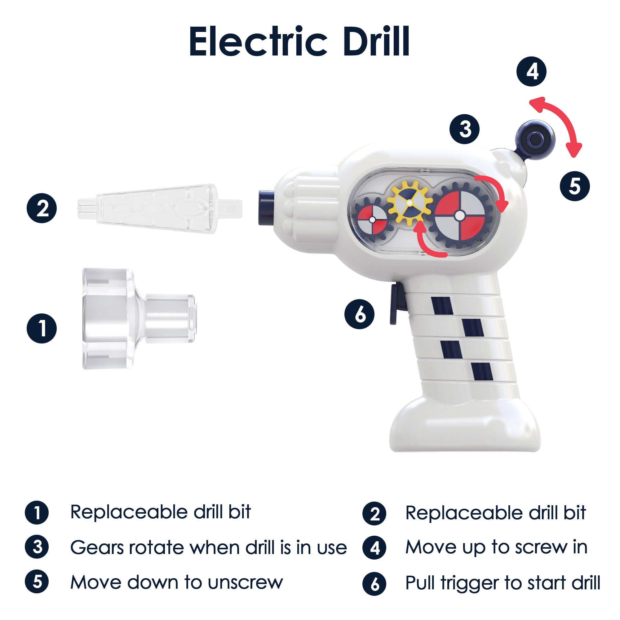 Fidtoy Interstellar Assembly Rocket Toy with Lights and Sounds