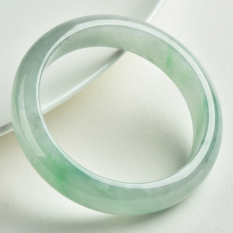 Buddha Stones  Natural Jade Prosperity Wealth Luck Bangle Bracelet Bracelet Cuff Bangle BS 1