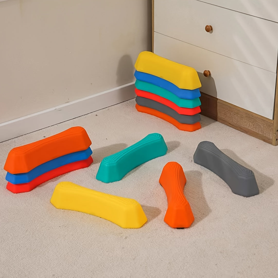 Ensemble de pierres d'équilibre colorées Fidtoy pour développer la motricité fine et la coordination des tout-petits