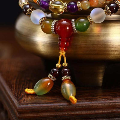 Buddha Stones The 108 Quartz Healing Mala Bracelet Bracelet BS 3