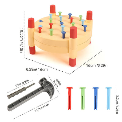 Fidtoy Jouet à marteler en bois pour tout-petits - Apprentissage des couleurs et motricité fine