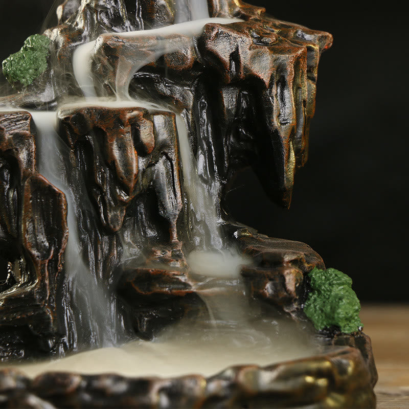 Buddha Stones Waterfall Backflow Incense Burner Mountain Tower Incense Holders Incense Burner BS 4