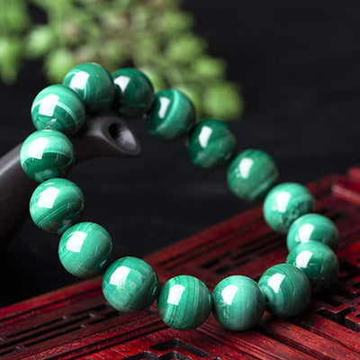 Bracelet de protection et de sérénité en malachite naturelle Foviel