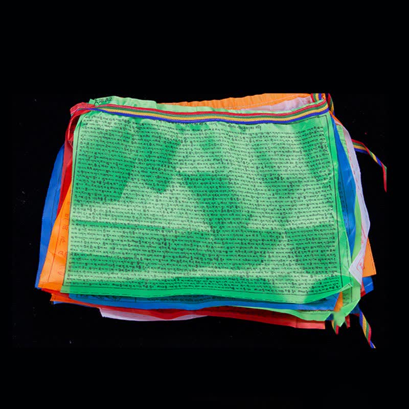 Buddha Stones Tibetan 5 Colors Windhorse Blessing Outdoor 20 Pcs Prayer Flag TIBETAN PRAYER FLAGS buddhastoneshop 11