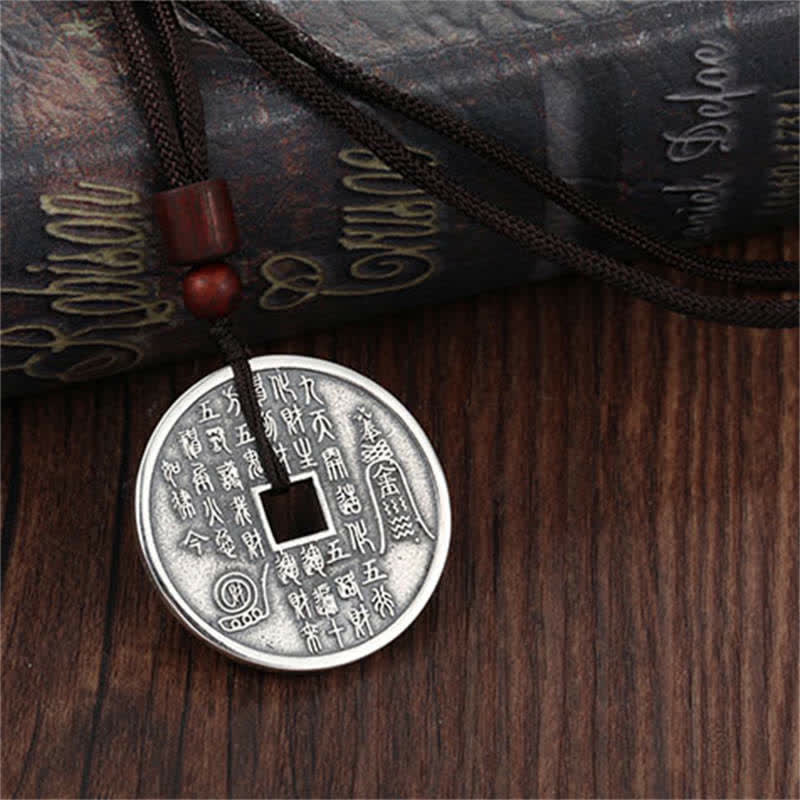 Buddha Stones Bagua Yin Yang Copper Coin Star Balance Energy Necklace Pendant Necklaces & Pendants BS 7