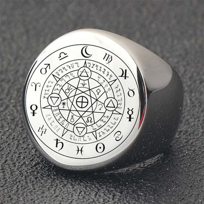 Buddha Stones 12 Constellations of the Zodiac Protection Blessing Ring Rings BS 7