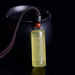 Buddha Stones Heart Sutra Citrine Happiness Strength Necklace Pendant Necklaces & Pendants BS Shurangama Mantra