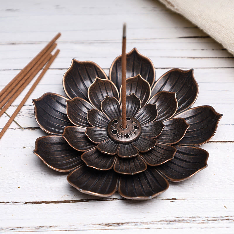 Buddha Stones Creative Six-hole Lotus Incense Burner Incense Burner BS 1