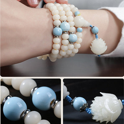 Foviel Bodhi Samenperle Lotus Segen Charm Armband