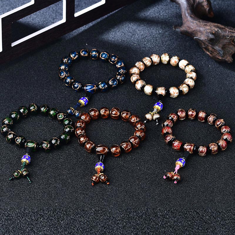 Buddha Stones Tibetan Dragon Vein Agate Healing Bracelet Bracelet BS 2