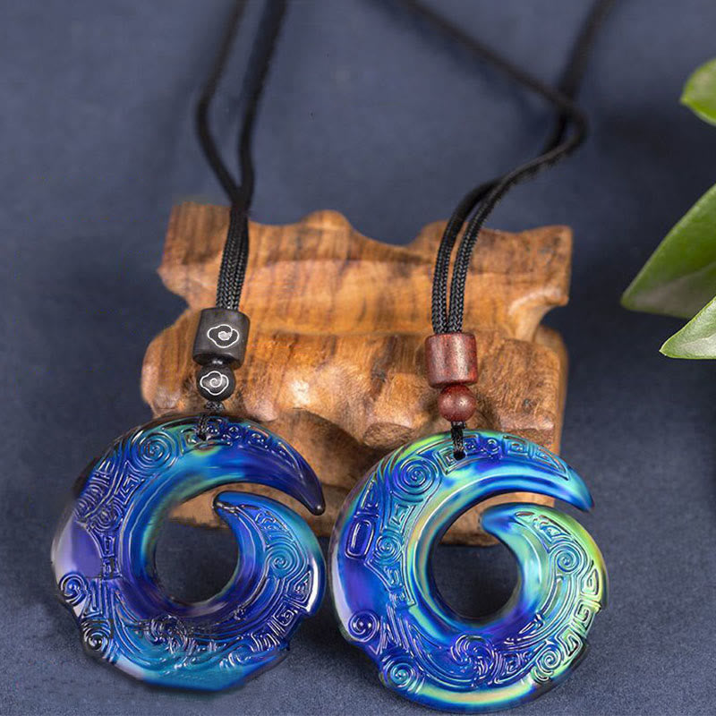 Color-Changing One's Luck Improves Design Pattern Liuli Crystal Necklace Pendant Necklaces & Pendants BS 14