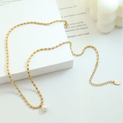 Buddha Stones Pearl Bead Peace Necklace Pendant Necklaces & Pendants BS 5