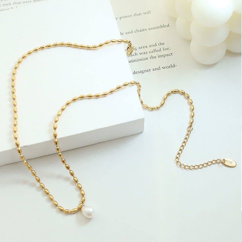 Buddha Stones Pearl Bead Peace Necklace Pendant Necklaces & Pendants BS 5