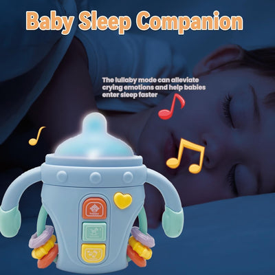 Fidtoy Comfort Bottle Baby Sensory Toy with Lights, Music and Teether | Soothing Learning Toy for Infants 6-24 Months