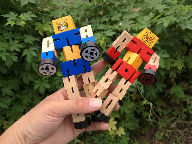 DIY Wooden Robot Transformation Twisting Blocks - 715