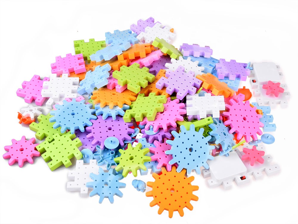 Fidtoy Magical Electronic Interlocking Gear Blocks 83 Pieces STEM Building Toy for Preschool Kids Age 2-6