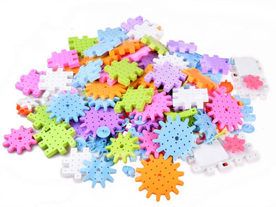 Fidtoy Magical Electronic Interlocking Gear Blocks 83 Pieces STEM Building Toy for Preschool Kids Age 2-6