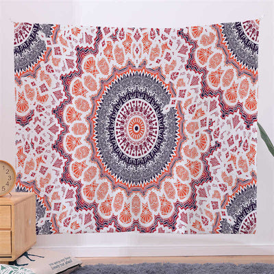 Bohemian Mandala Pattern Tapestry Wall Hanging Wall Art Focus Creativity Home Living Room Decor Tapestry BS Rose Gold 150*230cm