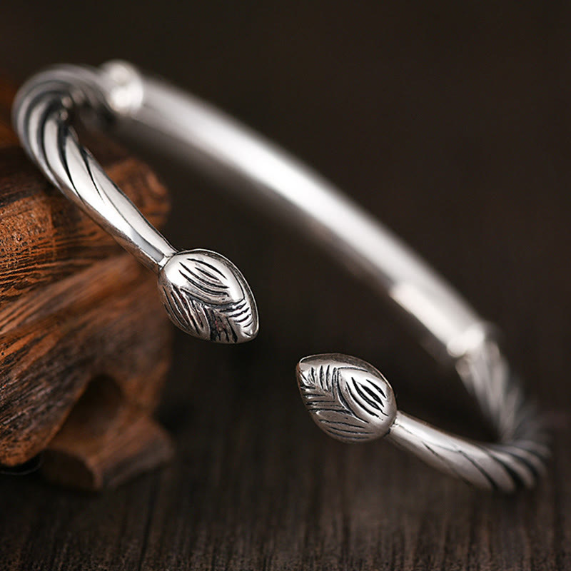 Buddha Stones Tibetan Om Mani Padme Hum Heart Sutra Purity Cuff Bracelet Bracelet Bangle BS 2