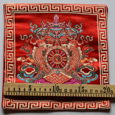 Buddha Stones Prayer Altar Mat Healing Meditation Vajra Auspicious Symbols Prayer Altar BS 16
