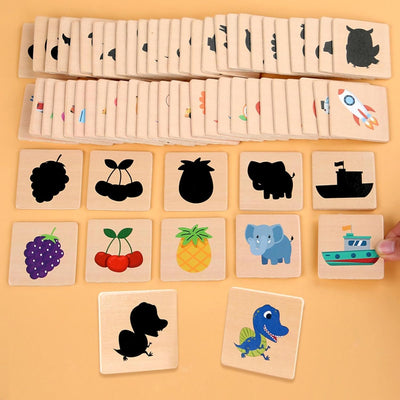 Lyla Juego de Puzle de Sombras de Madera, Juego de Mesa para Niños y Niñas de 3, 4, 5 Años, Niños Pequeños