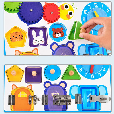 Tableros de madera, cierres, tableros de actividades de madera, tableros ocupados, tablero sensorial para niños, tablero sensorial, cierres, tablero, juguetes de aprendizaje Homraa